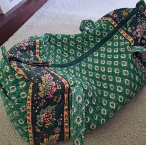 Green Paisley Vera Bradley Quilted Suitcase/Tote Bag
